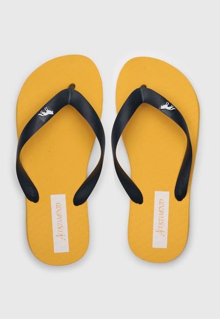 Chinelo Acostamento Logo Amarelo - Marca Acostamento