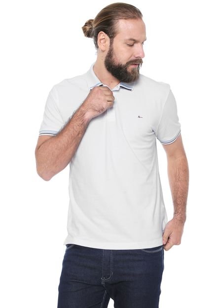 Camisa Polo Aramis Reta Listrada Branca - Marca Aramis