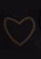 Camiseta Heart Preta - Marca Bambalu