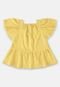 Vestido em Viscose Bebê Up Baby Amarelo - Marca Up Baby