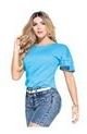 Camiseta Adulto Femenino Azul Claro Marketing  Personal
