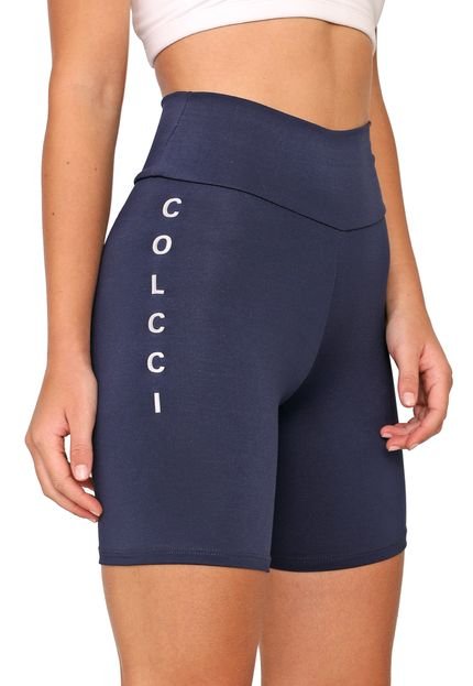 Short Colcci Fitness Lettering Azul-marinho - Marca Colcci Fitness