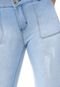 Calça Jeans AMBER Flare Estonada Azul - Marca AMBER