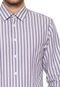 Camisa Perry Ellis Listras Roxa - Marca Perry Ellis