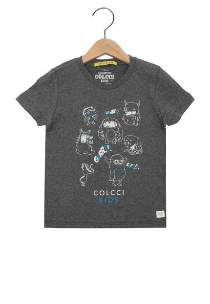 Camiseta Colcci Kids Monstros Cinza - Marca Colcci Kids