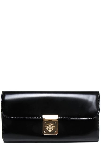 Clutch Couro Capodarte Logo Preta - Marca Capodarte