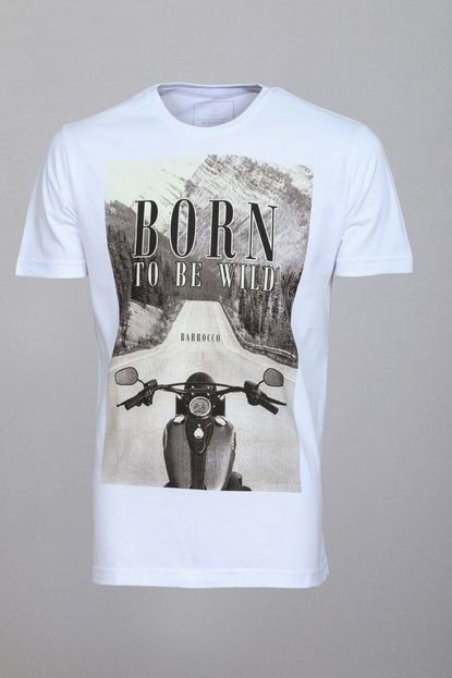 Camiseta Barrocco Born To Be Wild Branca - Marca Barrocco