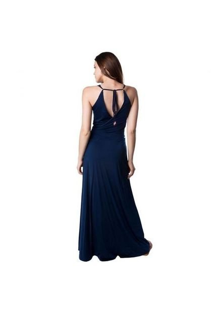 Vestido Longo Transpasse Azul - Marca Kodifik