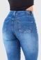 Calça Capro HNO Jeans Skinny Cintura Alta Elastano Barra Dobrada Azul - Marca HNO Jeans