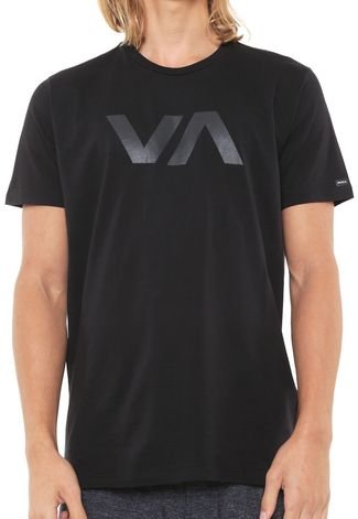 Camiseta RVCA VA All Black Preta