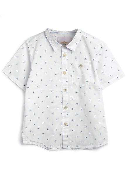 Camisa Milon Menino Estampa Branca - Marca Milon