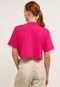 Camiseta Cropped Colcci 60's Hits Pink - Marca Colcci