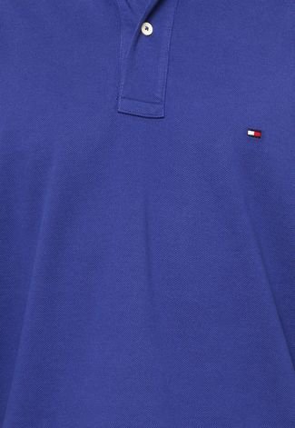 Camisa Polo Tommy Hilfiger Regular Fit Logo Azul