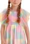 Vestido Infantil Festa Tule Colors Petit Cherie 16 Unico - Marca Petit Cherie