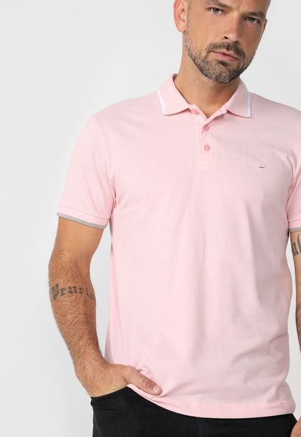 Camisa Polo Aramis Reta Bordado Rosa - Marca Aramis