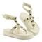 Sandalia Feminina Papete Aberta Confortavel Detalhe Piramides Off White - Marca Lavini Shoes