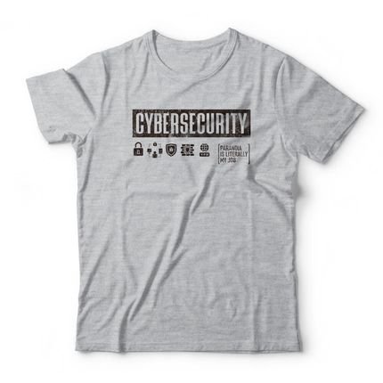 Camiseta Cybersecurity - Mescla Cinza - Marca Studio Geek 