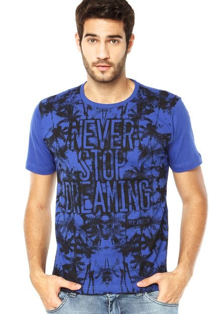 Camiseta Local Never Stop Azul - Marca Local