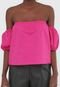 Blusa AMBER Ombro a Ombro Pink - Marca AMBER