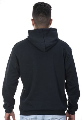 Blusa De Frio Moletom Masculino Moleton Canguru Confortável Casaco Blusão Preto