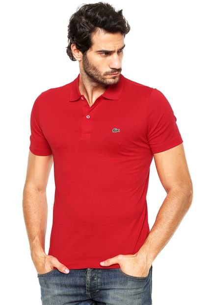 Camisa Polo Lacoste Regular Fit Vermelha - Marca Lacoste