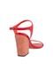 Sandália My Shoes Textura Vermelha - Marca My Shoes