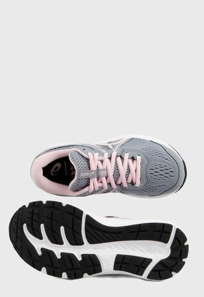 Asics grises hot sale y rosas