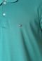 Camisa Polo Tommy Hilfiger Reta Logo Verde - Marca Tommy Hilfiger