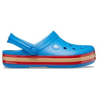 Sandália Crocs Crocband Hyper Shine Clog Azul/Vermelho