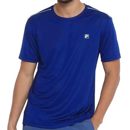Camiseta Fila Aztec Box Masculina - Azul e Branco - Marca Fila