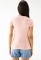 Camiseta Aeropostale Ajustada Logo Rosa - Marca Aeropostale