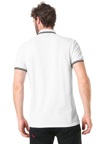 Camisa Polo Colcci Reta Logo Branca