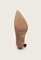 Scarpin Jorge Bischoff de Couro Logo Nude - Marca Jorge Bischoff