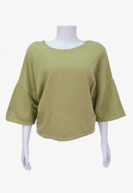 Blusa Dzarm Costuras Lisa Verde Produto Gentilmente Usado - Marca EMIGÊ