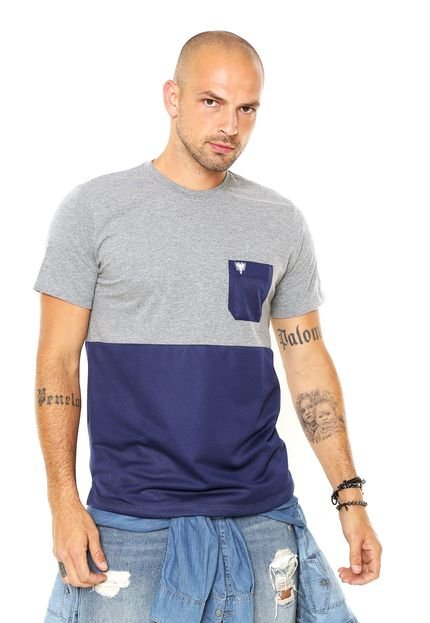 Camiseta Cavalera 1/2 Cinza/Azul - Marca Cavalera
