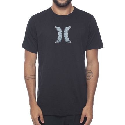Camiseta Hurley Silk Hard Icon Oversize Masculina Preto - Marca Hurley