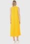 Vestido Hering Midi Liso Amarelo - Marca Hering