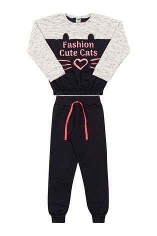 Conjunto Moletom Infantil Menina Cute