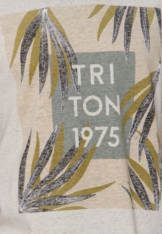 Camiseta Triton Brasil Estampada Bege