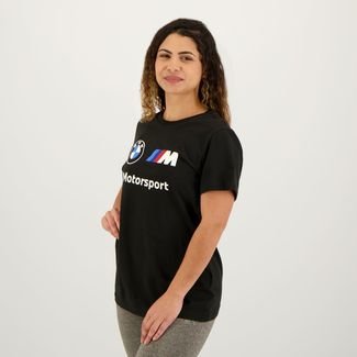 Camiseta Puma BMW Motorsport ESS Logo Feminino Preta