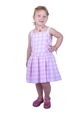 Vestido Feminino Xadrez Rosa - Compre Agora