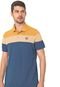 Camisa Polo Mr Kitsch Reta Recortes Azul-marinho/Amarela - Marca MR. KITSCH