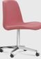 Cadeira Eames Base Cromada Com Rodizio Daf Coral Rosa - Marca Daf