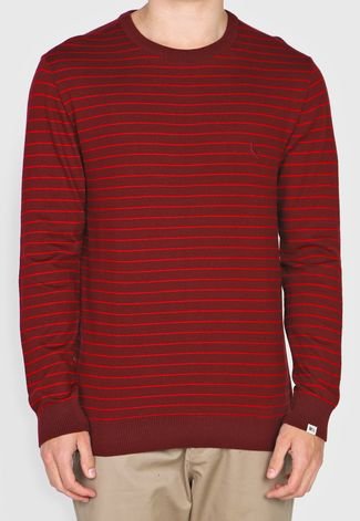 Suéter Tricot Reserva Listrado Vermelho