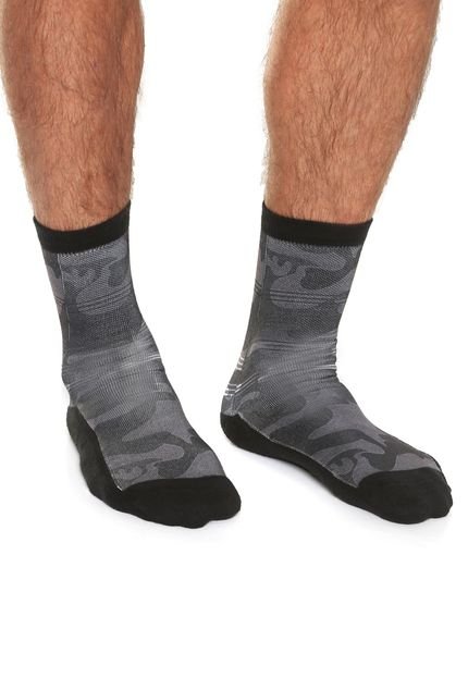Meia Sublimada Socks Co Camo Stripes Cinza/Preto - Marca Socks Co