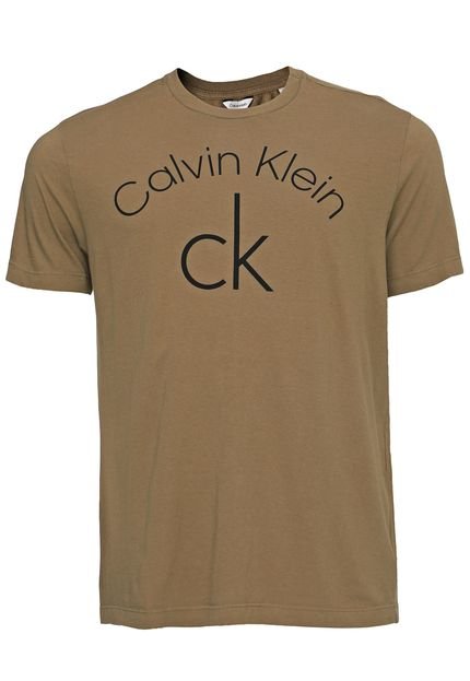 Camiseta Calvin Klein Lettering Bege - Marca Calvin Klein