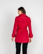 Trench Coat Transpassado Vermelho - Marca POLLEN