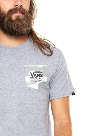 Camiseta Vans Print Box Pocket Tee Cinza