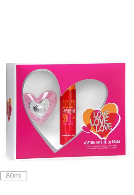 Kit Perfume Love Love Love Agatha Ruiz de La Prada 80ml - Marca Agatha Ruiz De La Prada