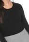 Camiseta Liz Easywear Canelada Preta - Marca Liz Easywear
